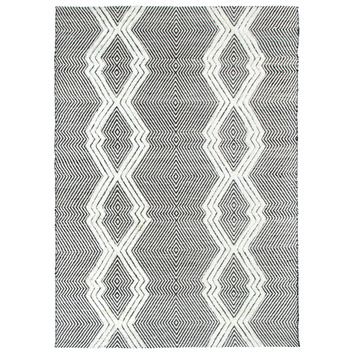 Lifestyle Floors Ivory Geometric Flat Weave Wool-Blend Rug | Temple ...