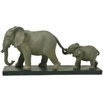 Lifestyle Traders Grey Elephant Mother & Baby Decorative Ornament ...