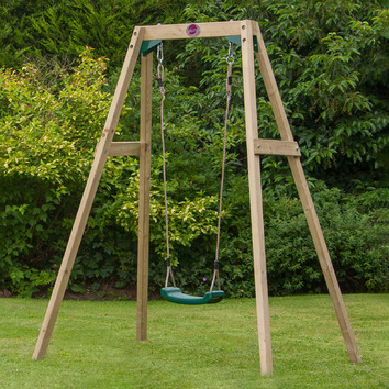 plum wooden single swing