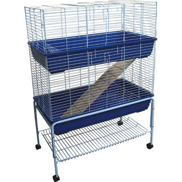 Bono Fido 101.6cm Rabbit Cage Double Storey with Stand | Temple & Webster