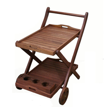 Woodlands Outdoor Furniture Amalfi Outdoor Timber Serving Trolley ...