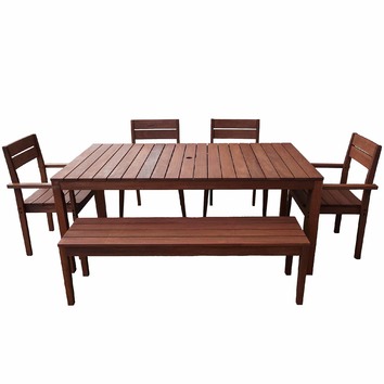 timber 8 seater outdoor setting