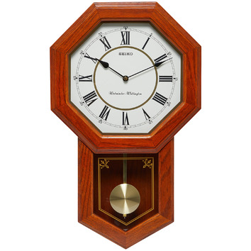 SeikoClocks 53.8cm Seiko Nova Pendulum Chiming Wall Clock | Temple ...