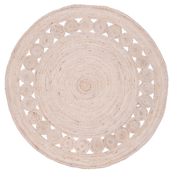 Atlas Flooring Dot Hand-Loomed Jute Round Rug | Temple & Webster