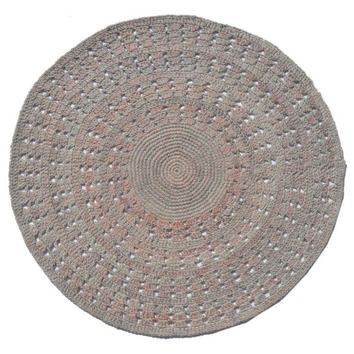 Rose Welsh Hand-Woven Round Rug | Temple & Webster