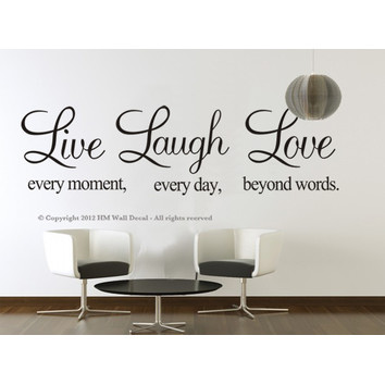 Hm Wall Decal Live Every Moment Laugh, Live Laugh Love Mirror Wall Words