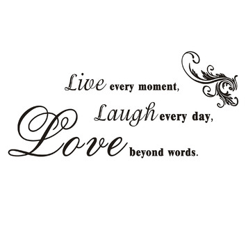 HM Wall Decal Live Every Moment, Laugh Every Day, Love Beyond Words ...