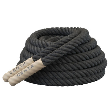 Temple Rope 12.2m Black Battle Rope | Temple & Webster