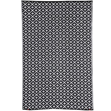 Home & Lifestyle Black Kimberley Reversible Outdoor Rug | Temple & Webster