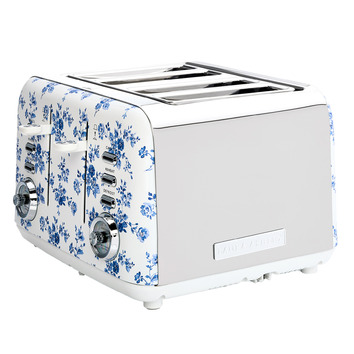 Toaster Roz LauraAshley China Rose 4 Slice Stainless Steel Toaster | Temple & Webster