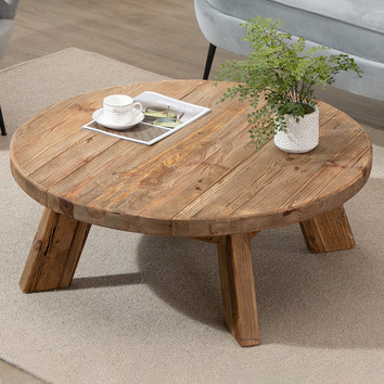 recycled round coffee table