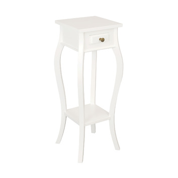 LaVerde White 1 Drawer Plant Stand | Temple & Webster