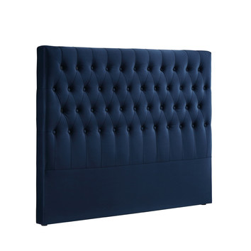 Blue Velvet Isabelle Queen Bedhead | Temple & Webster