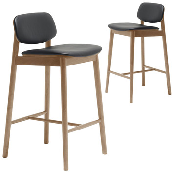 lando leather bar stool