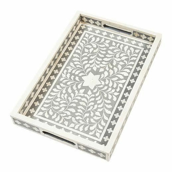 grey decorative tray