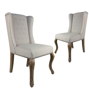 Naturally Provinicial Annabel Wingback, Wing Dining Chair Cover