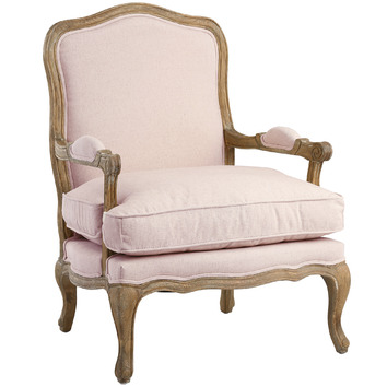 Hyde Park Home Dusty Pink Mila French Provincial Armchair | Temple ...