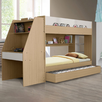 loft bed with desk storage and trundle