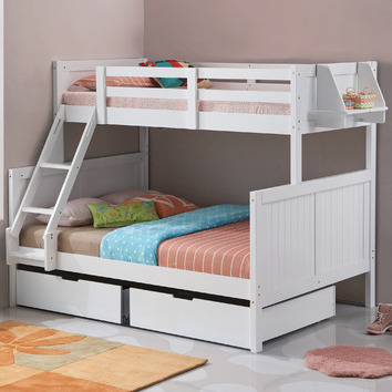 Double Bunk Bed With Hanging Shelf, Bunk Bed Hanging Shelf