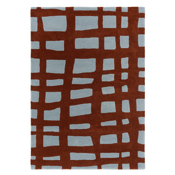 Brick Arlo Hand-Tufted Wool Rug | Temple & Webster
