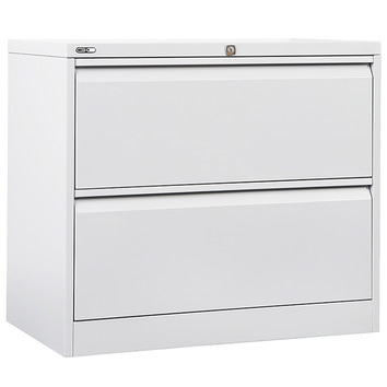 Rein Office White Remo 2 Drawer Lateral Filing Cabinet | Temple & Webster