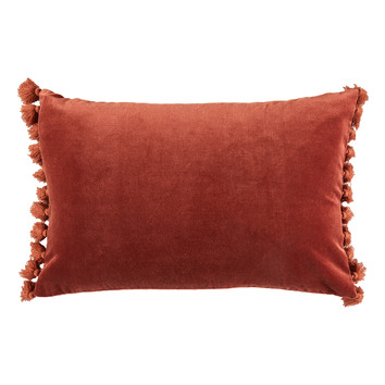 rust velvet cushions