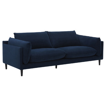 Temple & Webster Terry 3 Seater Velvet Sofa