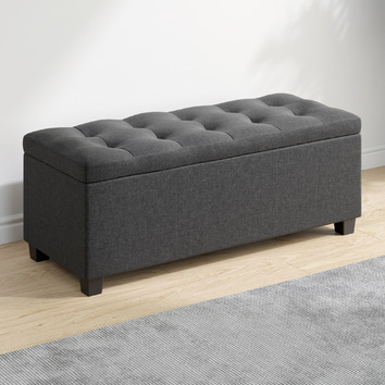 Temple & Webster Emily Upholstered 100cm Storage Ottoman