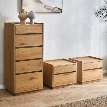 bedside tables and tallboy