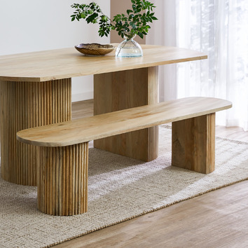 Temple & Webster Anika Mango Wood Dining Bench