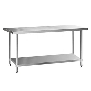 Dwell Home Cefito 430 Stainless Steel Kitchen Prep Table | Temple & Webster