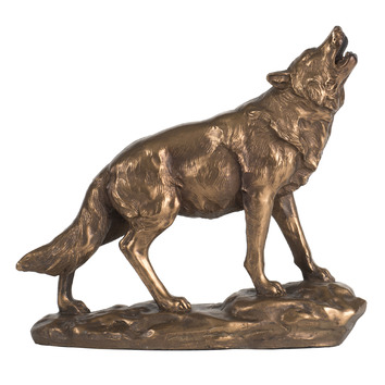 Chartwell Home Bronze Wolf Statue | Temple & Webster