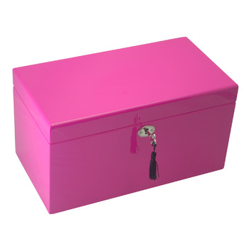 Kandi Large Hot Pink Kandi Luxury Jewellery Box & Reviews | Temple ...