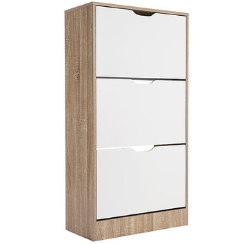 York Street Kian 3 Drawer Shoe Cabinet, 3 Drawer Wooden Shoe Cabinet Storage Unit With Umbrella Compartment