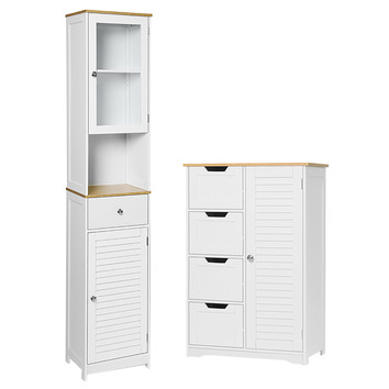 York street 2 Piece Auston Tall & Low Cupboard Set | Temple & Webster