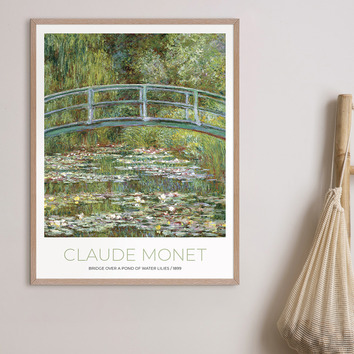 PrinthouseCollective Monet Bridge Framed Paper Print Wall Art | Temple ...