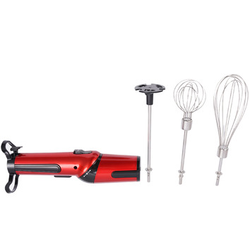 red handheld mixer