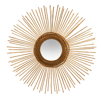 Papaya&Patina Natural Mela Willow Wall Mirror | Temple & Webster