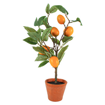 43cm Faux Lemon Tree In Terracotta Pot | Temple & Webster