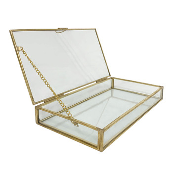 Gold Lianna Glass Trinket Box | Temple & Webster