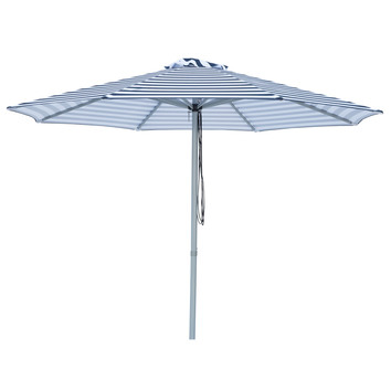 Billyfresh 3m Navy White Striped Santorini Market Umbrella Reviews Temple Webster