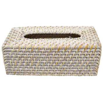 White Bay Rattan Tissue Box Cover Temple Webster White Bay Rattan Tissue Box Cover