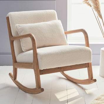 Lily's Patio Desirei Boucle Rocking Chair | Temple & Webster
