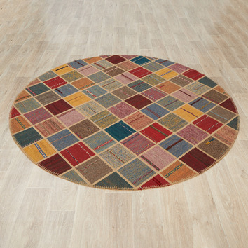 Keneipp Small Rug Sennen Hand-Knotted Wool Round Kilim Rug | Temple & Webster