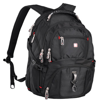 Swisswin 50cm Black Swiss Travel Backpack | Temple & Webster