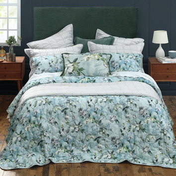 MMLinen Tranquille Cotton-Blend Coverlet Set | Temple & Webster