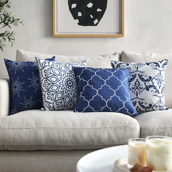 Luxton 4 Piece Flannel Decorative Cushion Cover Set | Temple & Webster