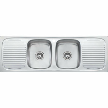 Oliveri Ultraform Double Bowl Kitchen Sink With Double Drainboard   Ultraform%2BDouble%2BSink%2BBowl%2Bwith%2BDouble%2BDrainer 