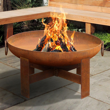 MilkcanProducts Santiago 80 Rust Fire Pit | Temple & Webster