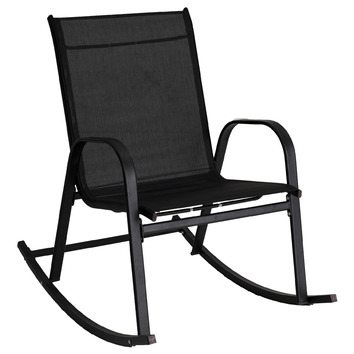 black outdoor rocker chair